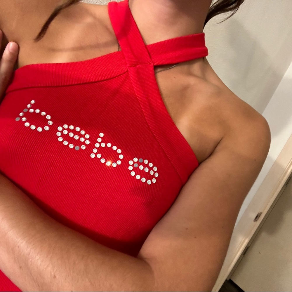 Red bebe dress
